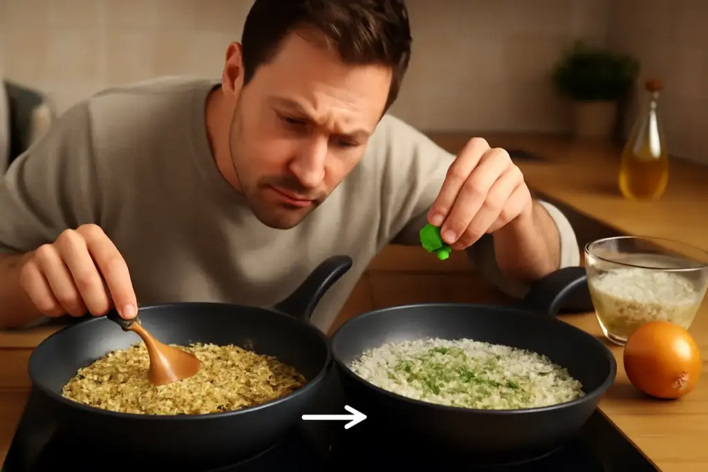 Forse sbagli il soffritto nei risotti tipici? Il dettaglio aromatico che cambia la ricetta finale