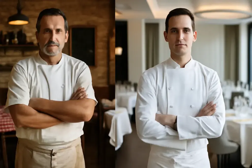 Chef in trattoria o ristorante stellato? le differenze che nessuno ti spiega davvero